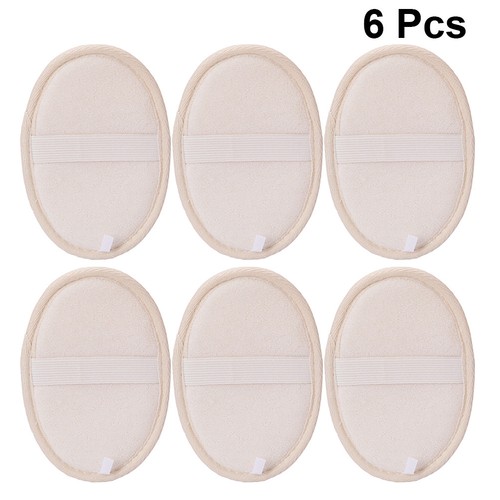 6pcs natural loofah sponge - natural,